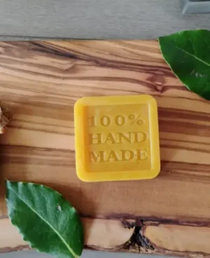 Handmade Shea Butter & Turmeric Soap for acne scars and dark spots.