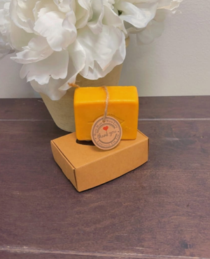 Organic Carrot Skin Care Beauty Soap bar for anti-aging and skin brightening.